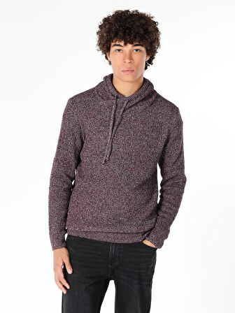 Slim Fit Bordo Erkek Kazak