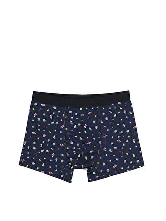 Modern Fit Baskılı Erkek Çok Renkli Boxer