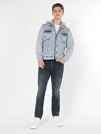 041 Danny Dar Kesim Düşük Bel Dar Paça Koyu Mavi Erkek Jean Pantolon Cl1061330