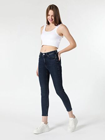 759 Lara Süper Dar Fit Normal Bel Dar Paça Mavi Kadın Jean Pantolon Cl1061397
