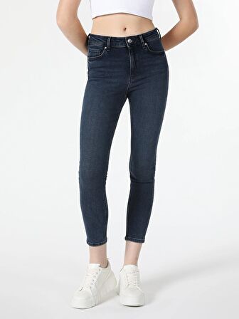 759 Lara Süper Dar Fit Normal Bel Dar Paça Mavi Kadın Jean Pantolon Cl1061397