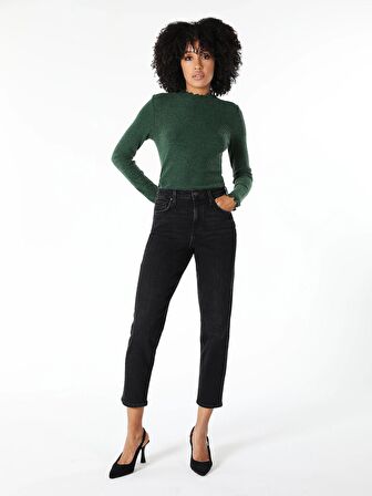 891 Maya Slim Fit Normal Bel Daralan Paça Siyah Kadın Jean Pantolon Cl1061423