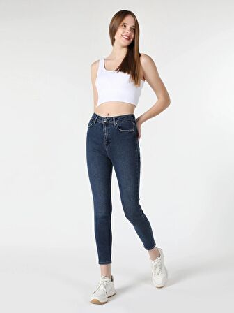 760 Diana Slim Fit Yüksek Bel Dar Paça Mavi Kadın Jean Pantolon Cl1061429