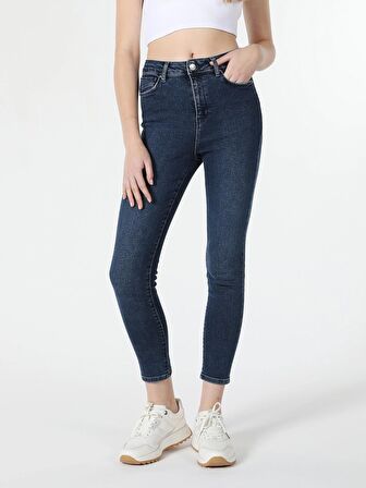 760 Diana Slim Fit Yüksek Bel Dar Paça Mavi Kadın Jean Pantolon Cl1061429