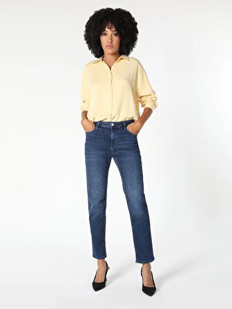 703 Carla Slim Fit Orta Bel Düz Paça Jean Kadın Pantolon Cl1061434