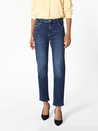 703 Carla Slim Fit Orta Bel Düz Paça Jean Kadın Pantolon Cl1061434