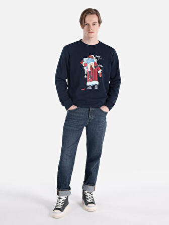 Lacivert Erkek Sweatshirt