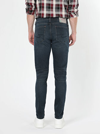 041 Danny Dar Kesim Düşük Bel Dar Paça Koyu Mavi Erkek Jean Pantolon Cl1061519