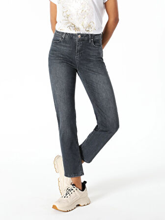 703 Carla Slim Fit Orta Bel Düz Paça Denım Kadın Jean Pantolon Cl1061523