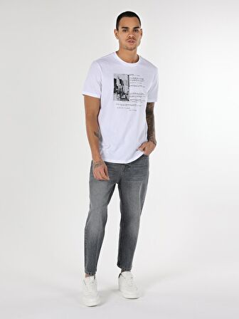 Beyaz Erkek Tshirt K.kol
