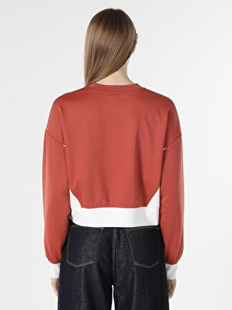 Regular Fit Turuncu Kadın Sweatshirt