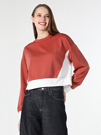 Regular Fit Turuncu Kadın Sweatshirt