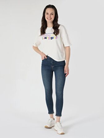 759 Lara Süper Dar Fit Normal Bel Dar Paça Mavi Kadın Jean Pantolon Cl1062194