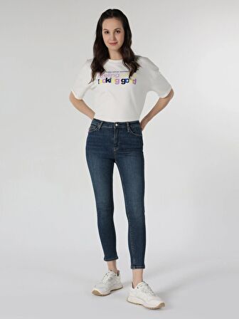 759 Lara Süper Dar Fit Normal Bel Dar Paça Mavi Kadın Jean Pantolon Cl1062194
