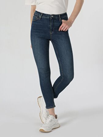 759 Lara Süper Dar Fit Normal Bel Dar Paça Mavi Kadın Jean Pantolon Cl1062194
