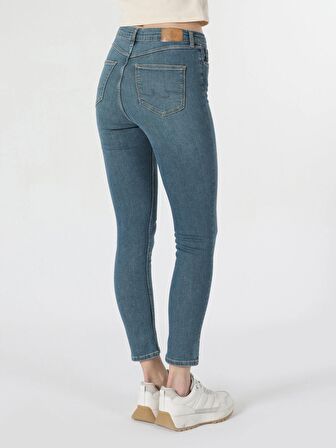 760 Diana Süper Dar Kesim Yüksek Bel Dar Paça Kadın Mavi Jean Pantolon Cl1062202