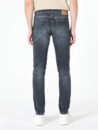 041 Danny Dar Kesim Düşük Bel Dar Paça Mavi Erkek Jean Pantolon Cl1062394