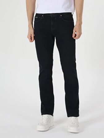044 Karl Düz Kesim Düşük Bel Düz Paça Mavi Erkek Jean Pantolon Cl1062409