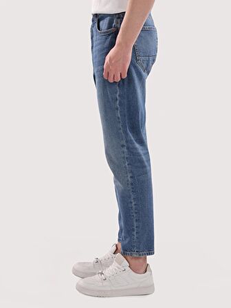 058 Otto Loose Tapered Fit Düz Paça Mavi Erkek Jean Pantolon Cl1062423