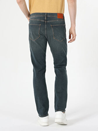 044 Karl Düz Kesim Düşük Bel Düz Paça Yeşil Erkek Jean Pantolon Cl1062426