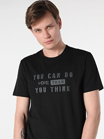 Siyah Erkek Tshirt K.kol