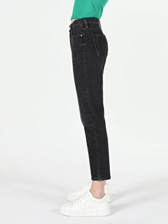 891 Maya Slim Fit Orta Bel Daralan Paça Siyah Kadın Jean Pantolon Cl1062508