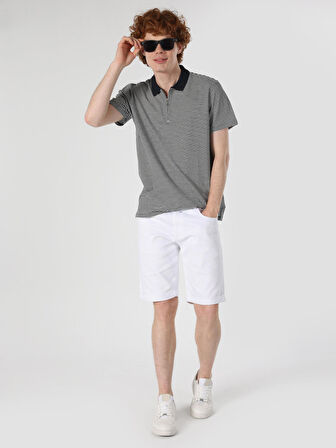 Regular Fit Lacivert Erkek Polo Yaka Kısa Kol Tişört