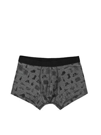 Baskılı Antrasit Erkek İç Giyim