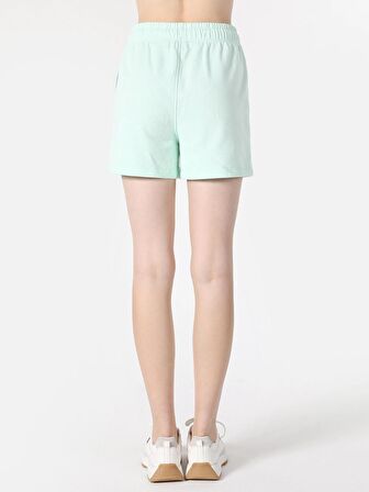 Regular Fit Orta Bel Yeşil Kadın Şort Cl1063326