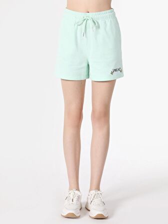 Regular Fit Orta Bel Yeşil Kadın Şort Cl1063326
