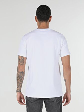 Beyaz Erkek Tshirt K.kol