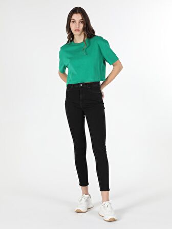 Regular Fit Yeşil Kadın Kısa Kol Tişört