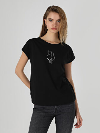 Siyah Kadın Tshirt