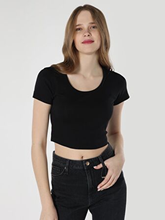 Siyah Kadın Tshirt K.kol
