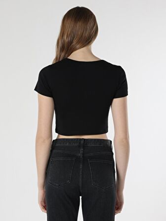 Siyah Kadın Tshirt K.kol