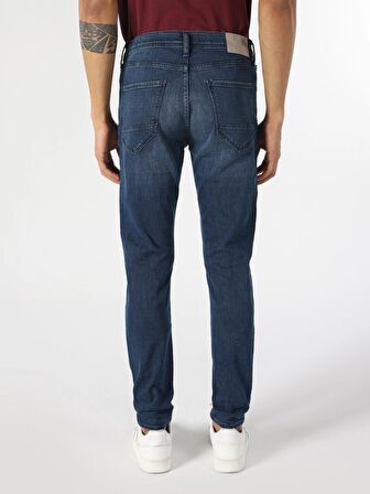 040 Alex Slim Fit Düşük Bel Dar Paça Mavi Erkek Jean Pantolon Cl1063466