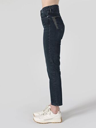 703 Carla Slim Fit Normal Bel Düz Paça Mavi Kadın Jean Pantolon Cl1063467