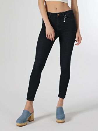 759 Lara Süper Dar Kesim Normal Bel Dar Paça Mavi Kadın Jean Pantolon Cl1063470