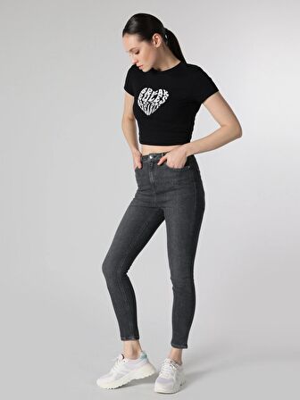 760 Diana Süper Slim Fit Yüksek Bel Dar Paça Gri Jean Kadın Pantolon Cl1063471