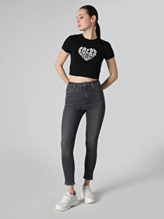 760 Diana Süper Slim Fit Yüksek Bel Dar Paça Gri Jean Kadın Pantolon Cl1063471
