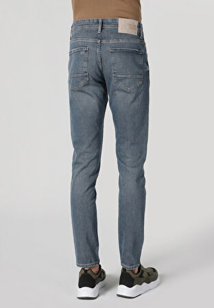 041 Danny Slim Fit Düşük Bel Dar Paça Erkek Mavi Jean Pantolon