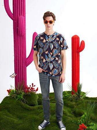 041 Danny Slim Fit Düşük Bel Düz Paça Mavi Erkek Jean Pantolon Cl1063483