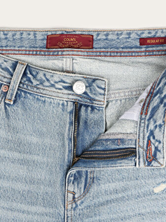 045 David Regular Fit Orta Bel Jean Erkek Şort Cl1063600
