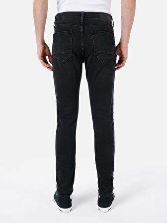 041 Danny Slim Fit Düşük Bel Dar Paça Siyah Erkek Jean Pantolon Cl1063847