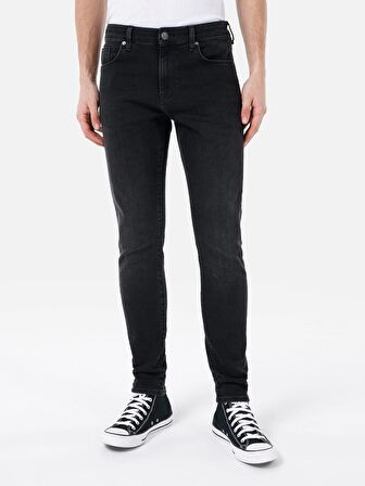 041 Danny Slim Fit Düşük Bel Dar Paça Siyah Erkek Jean Pantolon Cl1063847