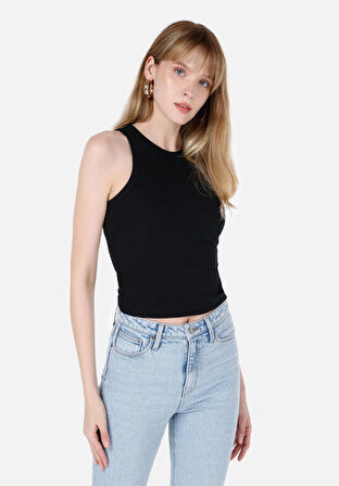 Slim Fit   Kadın Siyah Atlet Cl1064021