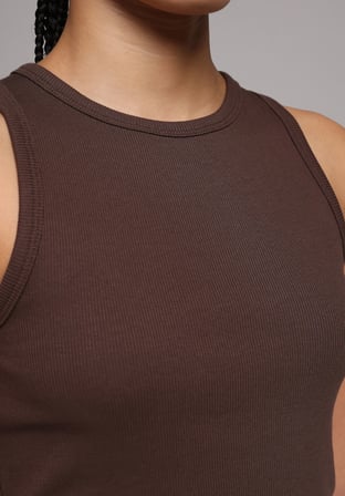 Slim Fit   Kadın Kahverengi Atlet