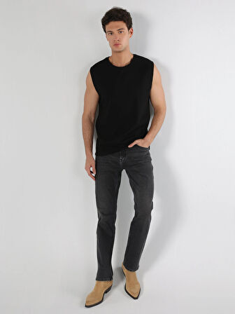 Regular Fit   Erkek Siyah Atlet