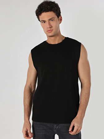 Regular Fit   Erkek Siyah Atlet