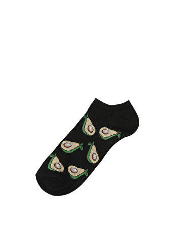 Baskılı Babet Siyah Erkek Çorap